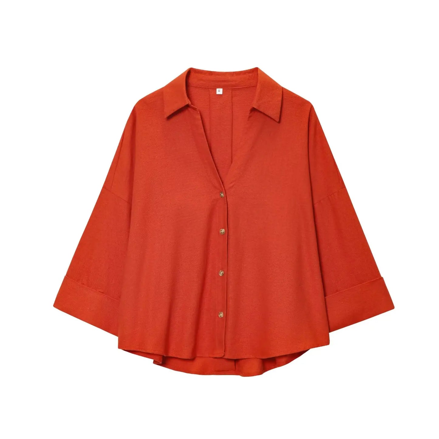 HipSeam Wide Sleeved Shirt Women Spring Asymmetric Hem