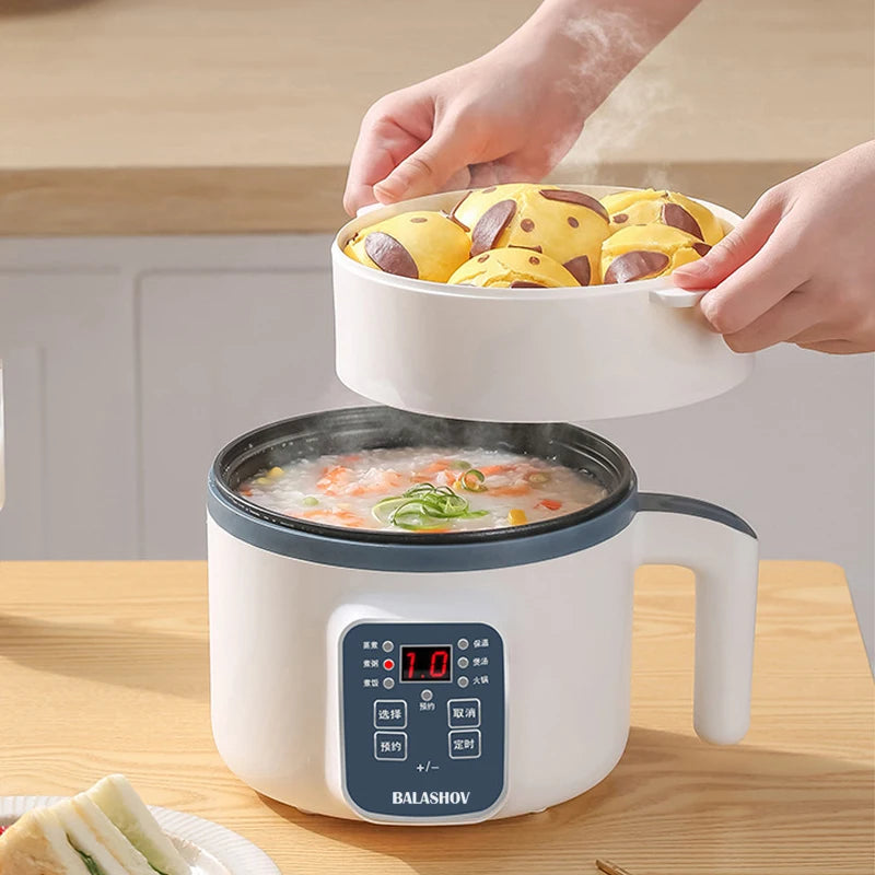 Mini Electric Rice Cooker 1-2 People - Double Layer Automatic - Deribla Store