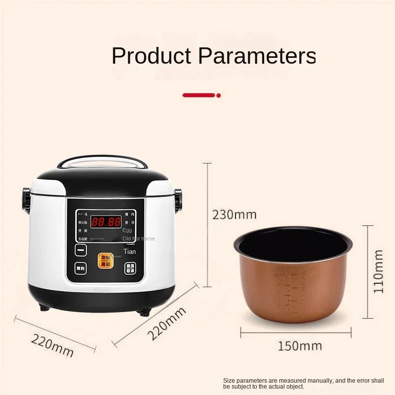 2L Portable Car Rice Cooker - 12V/24V Electric Mini Multicooker for Truck & Car Travel - Deribla Store