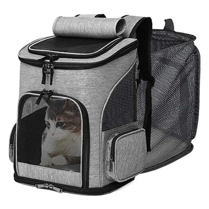 Expandable Pet Carrier Backpack - Large Capacity Breathable Travel Bag for Cats & Dogs - Deribla Store
