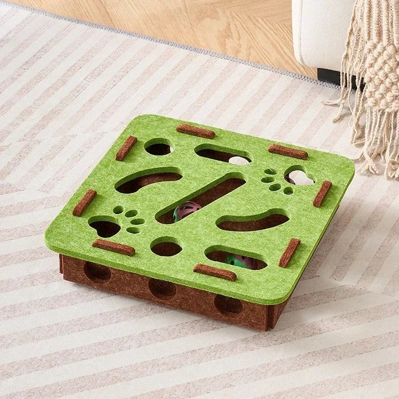 Interactive Cat Puzzle Toy - Mental Stimulation Maze Box for Indoor Cats - Deribla Store