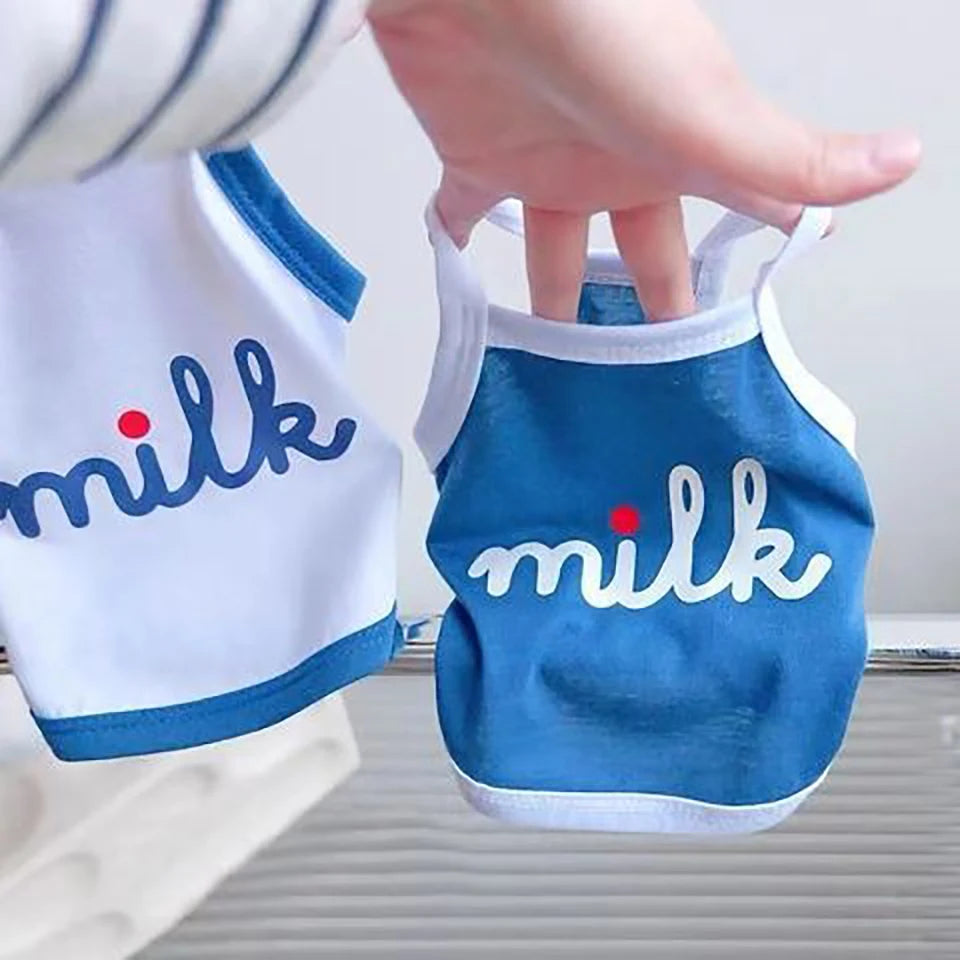 Pet Summer Vest - Breathable Letter Print T-Shirt for Small Dogs (S-2XL) - Deribla Store