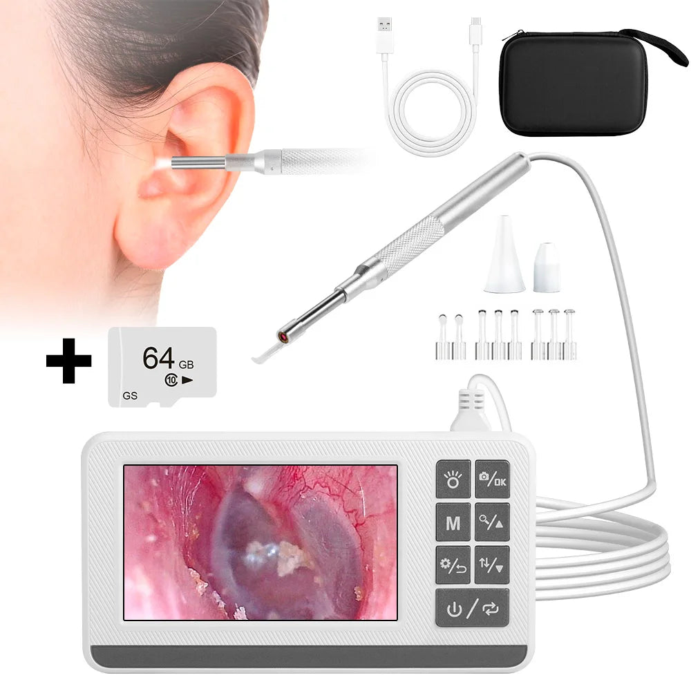 Ear Wax Removal Tool 4.3'' Screen - Digital Ear Camera 6 LED