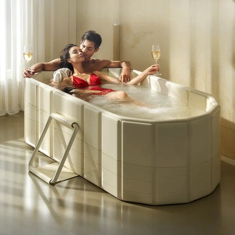 Folding Portable Bathtub - Double Adult Full Body Bath Tub - Deribla Store