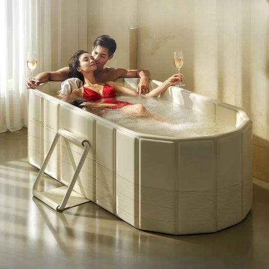 Folding Portable Bathtub - Double Adult Full Body Bath Tub - Deribla Store