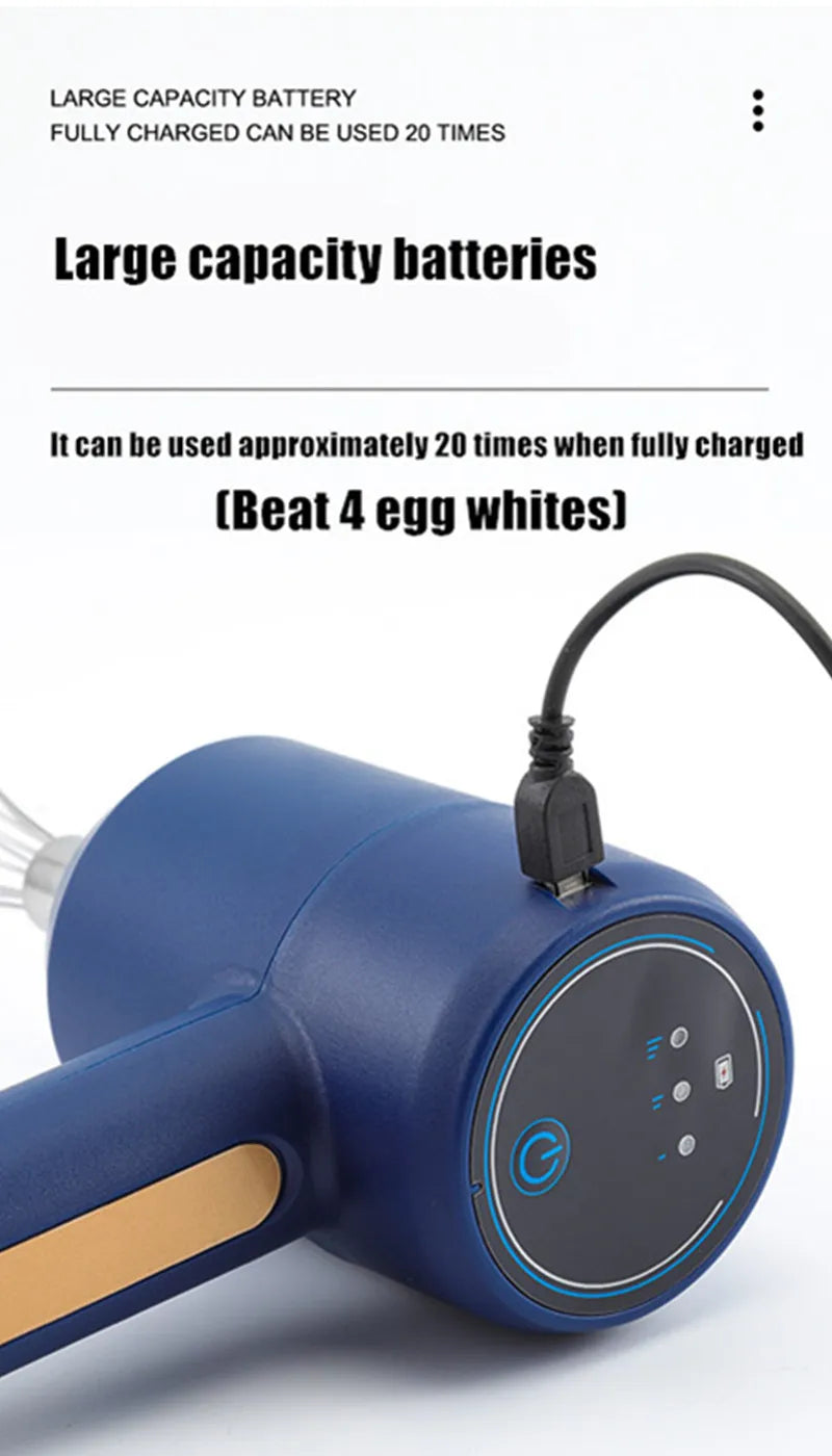 Electric Hand Mixer - 5-Speed Portable Egg Beater with Milk Frother & Dough Hooks - Deribla Store