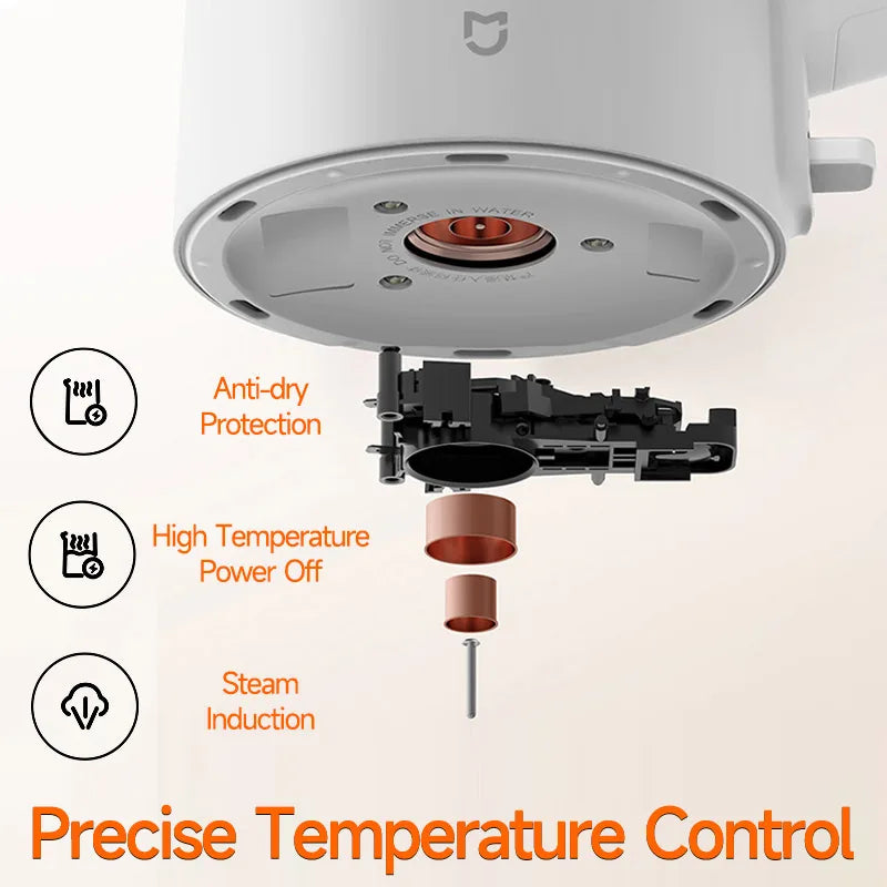 Xiaomi Electric Kettle N1 - 1500W 1.5L Double Layer with Fast Boil & Temperature Control - Deribla Store