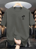 Men's summer 100% cotton fashionable casual loose coconut tree