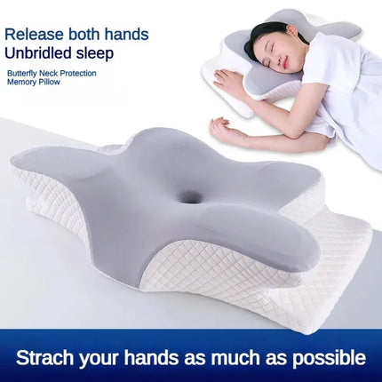 Cervical Memory Foam Neck Pillow – Orthopedic Contour Support for All Sleepers