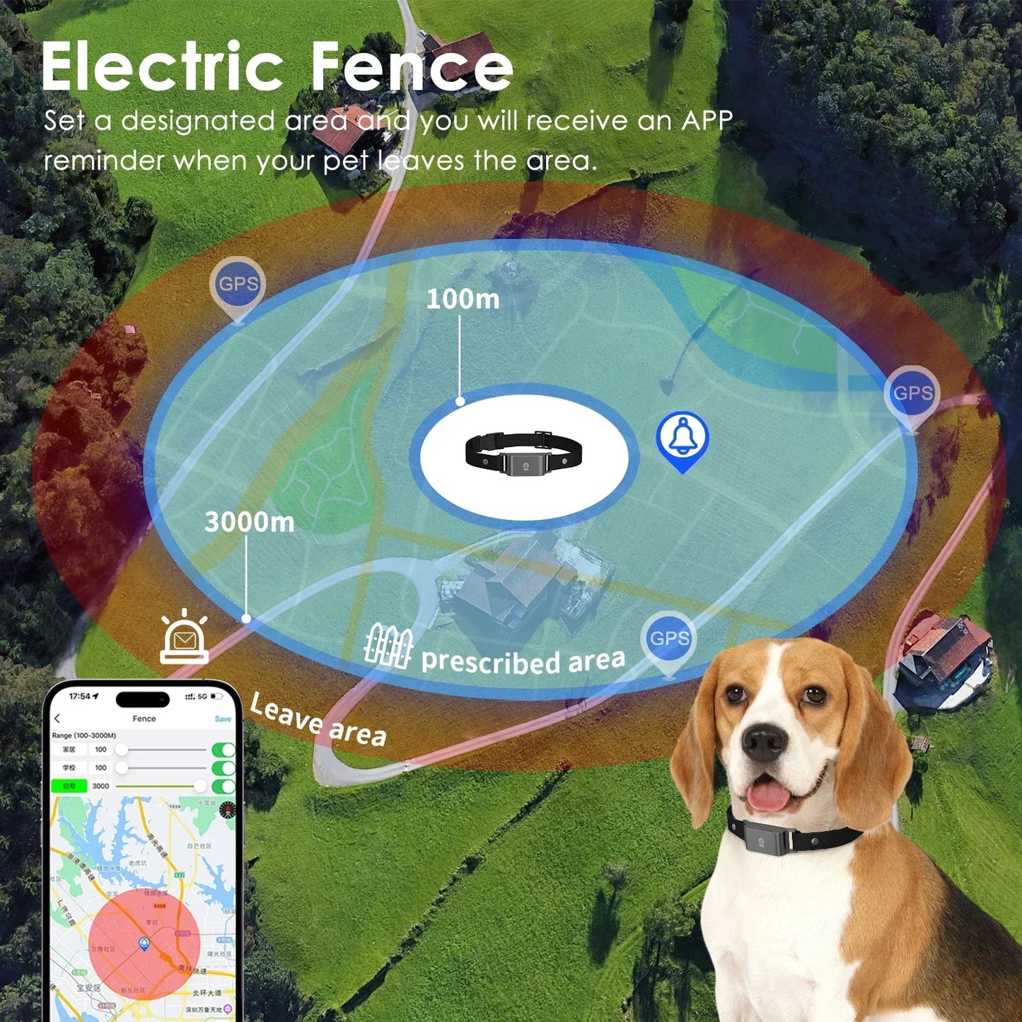 4G GPS Pet Tracker Collar - IP67 Waterproof Real-Time Locator for Dogs & Cats, Anti-Lost - Deribla Store