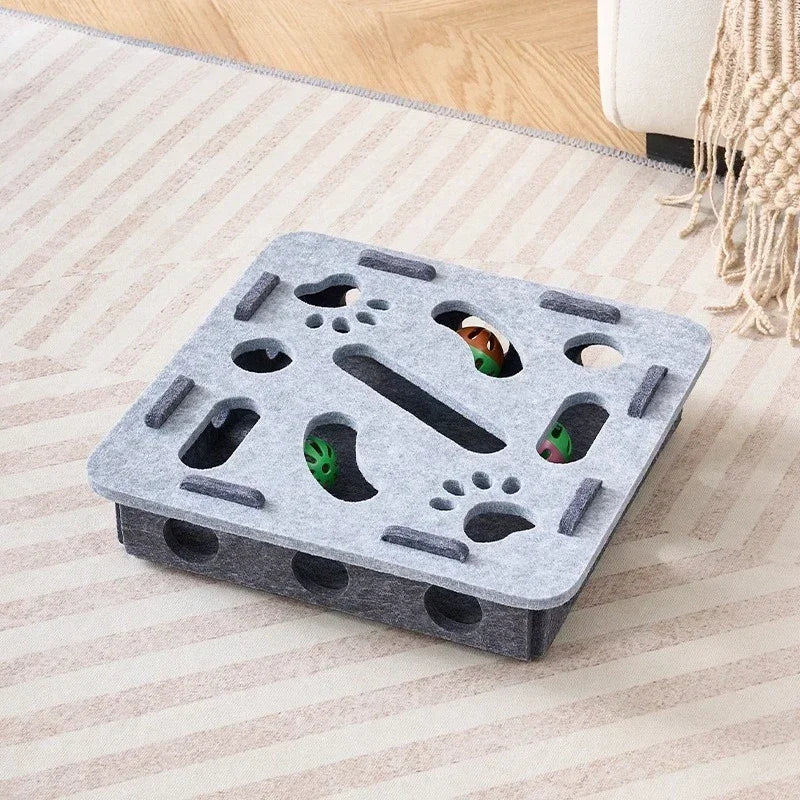 Interactive Cat Puzzle Toy - Mental Stimulation Maze Box for Indoor Cats - Deribla Store