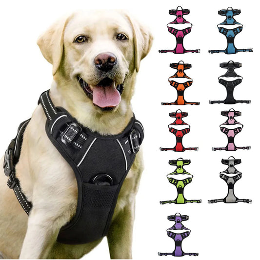 No-Pull Dog Harness - Padded Oxford Vest with Control Handles for Large Dogs - Deribla Store