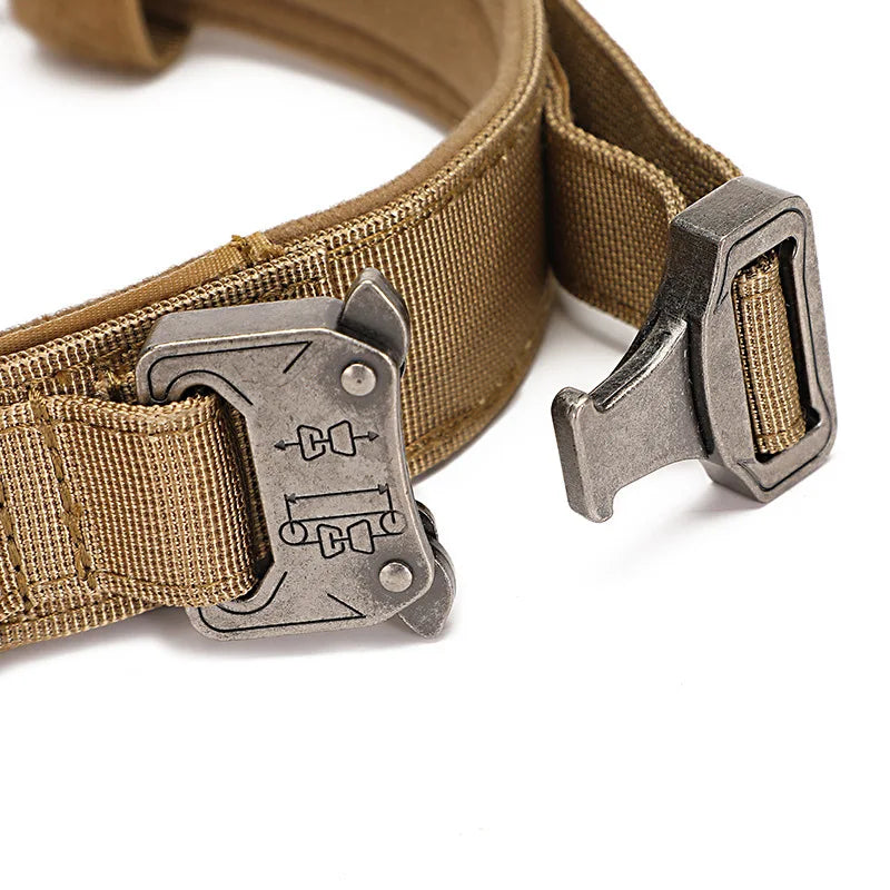 Tactical Dog Collar with Handle - Heavy-Duty Quick-Release Military Collar for Large Dogs - Deribla Store