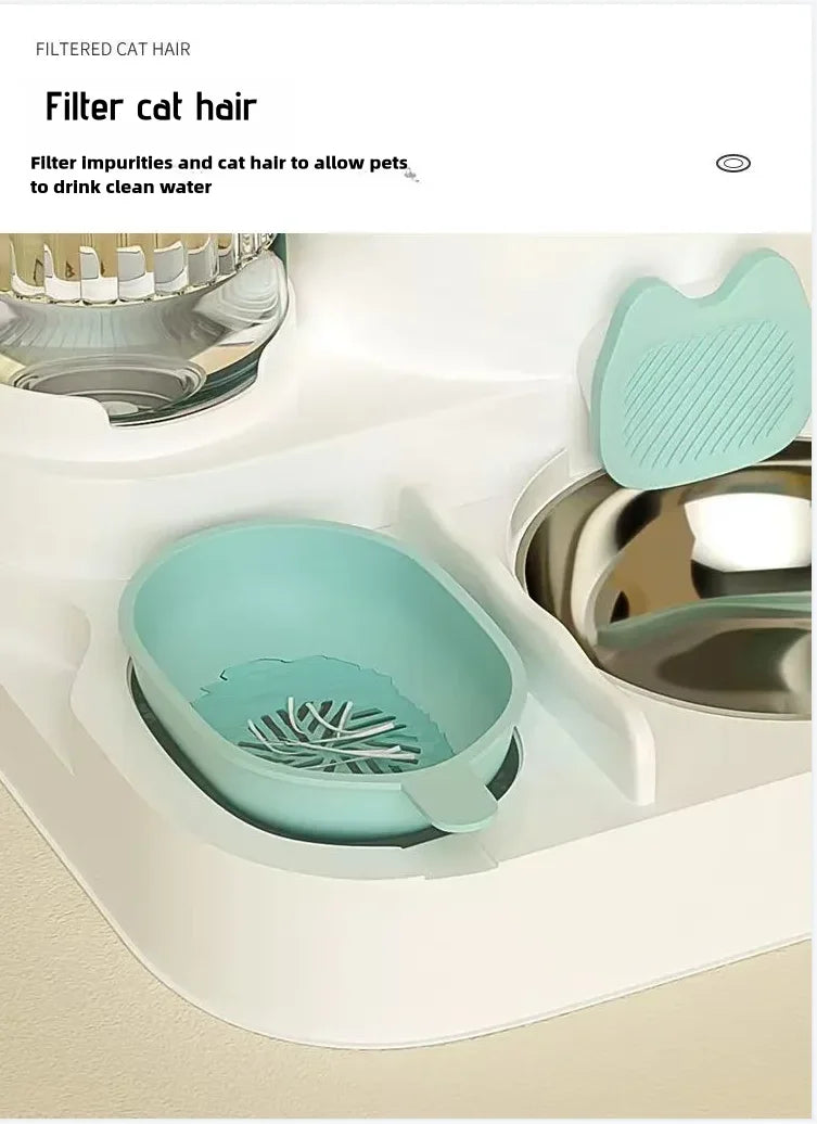 Automatic Pet Feeder Water Dispenser - 2-in-1 Bowl Set - Deribla Store