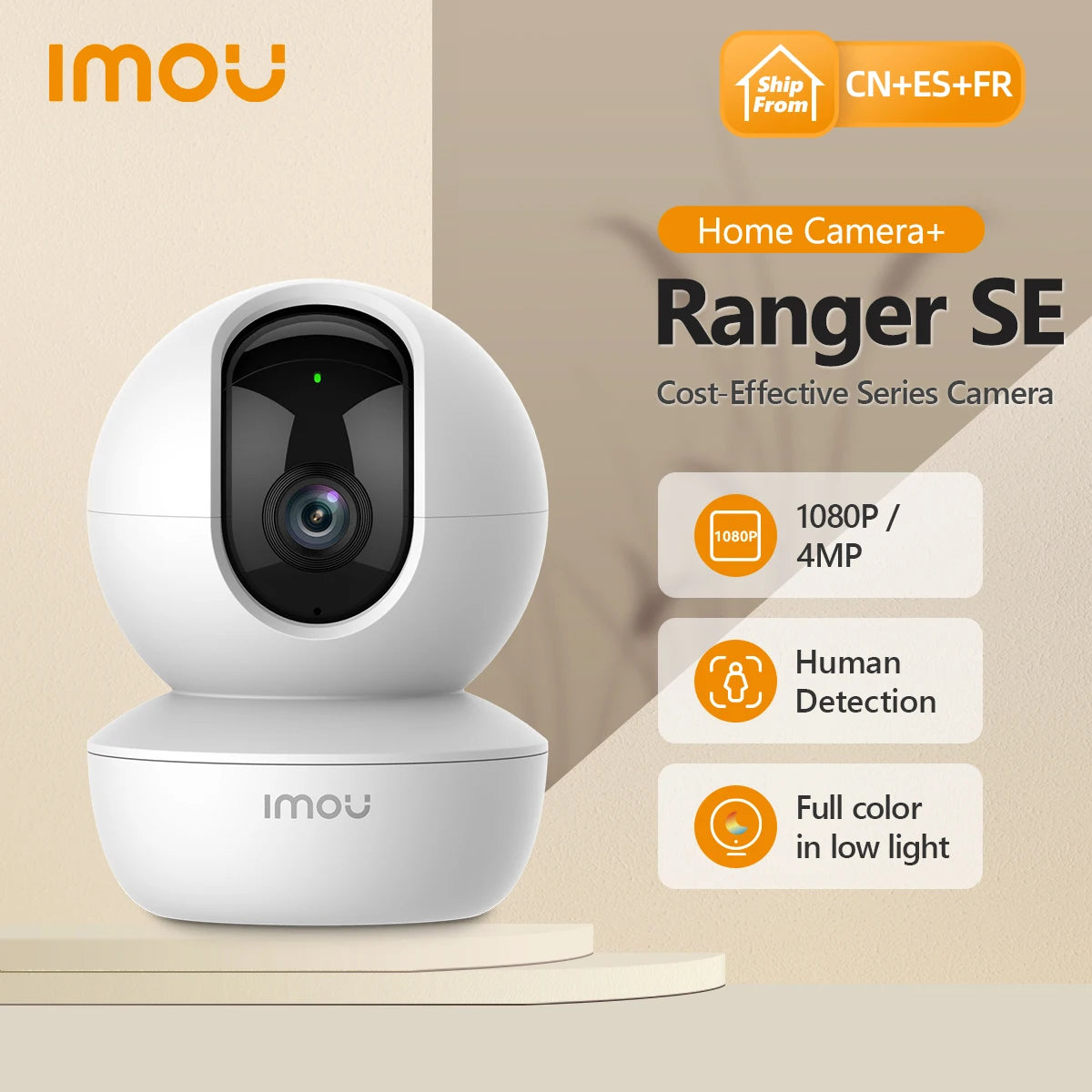 IMOU Ranger SE 4MP Camera - AI Human Detection Indoor Security