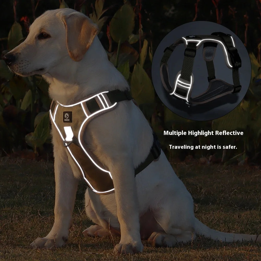 Anti-Pull Reflective Dog Harness - Multi-Point Adjustable No-Pull Vest - Deribla Store