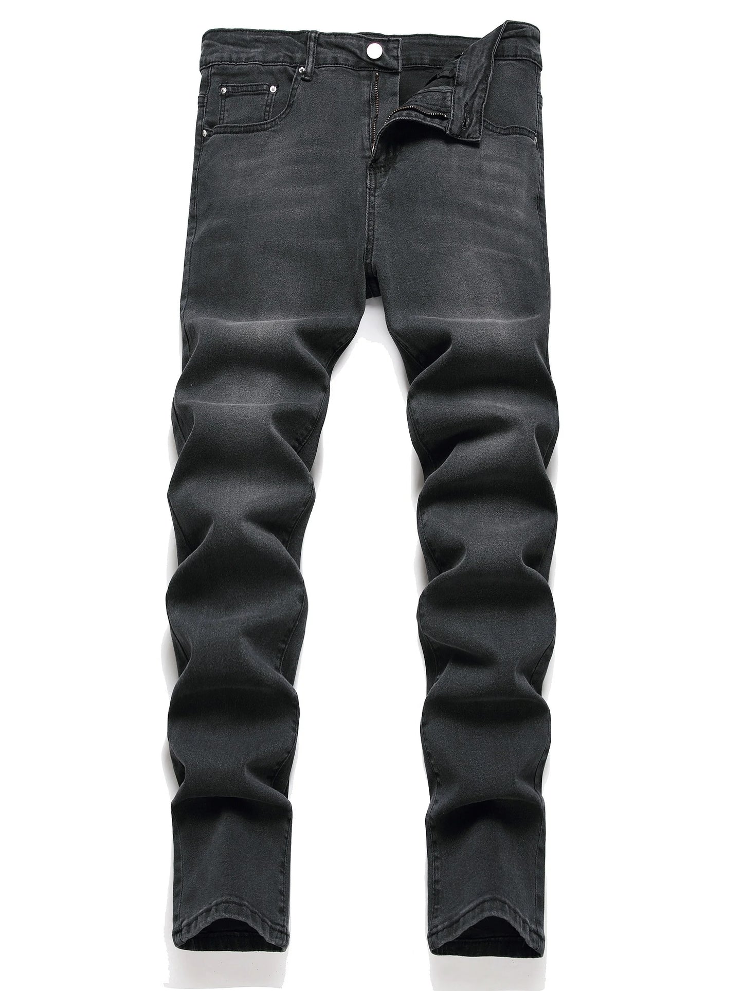 Men's jeans, fashionable stretch solid color jeans, fashionable