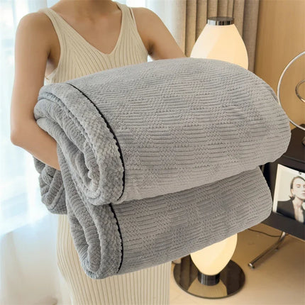 Velvet Blanket - Soft Warm Fleece Throw for Bed & Sofa