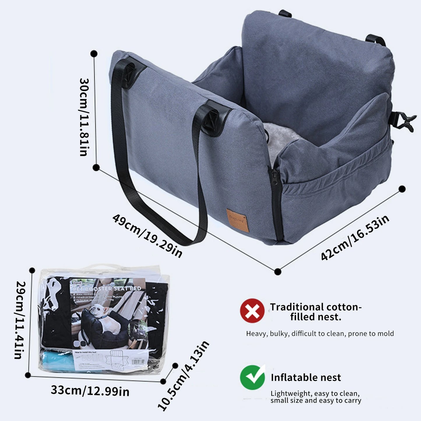 Inflatable Foldable Car Seat Bag