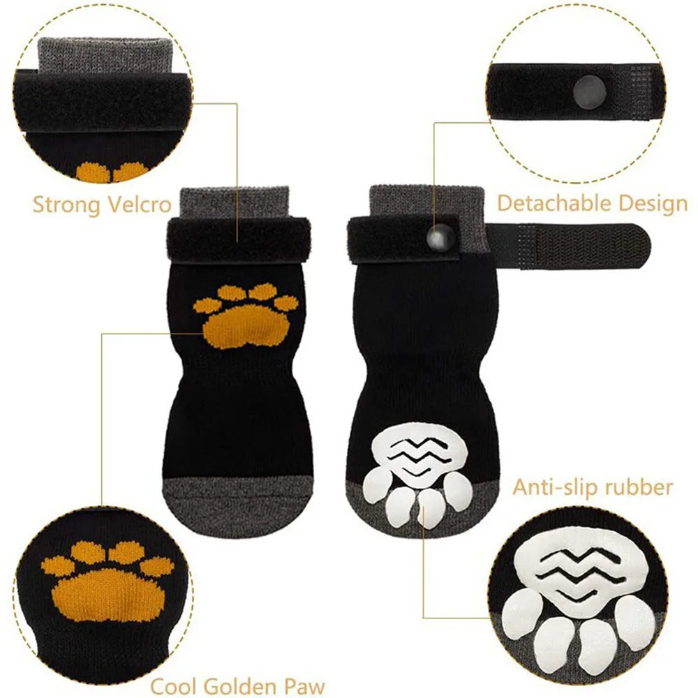Dog Socks Anti-Slip - Soft Knitted Paw Protector for Indoor Wear - Deribla Store