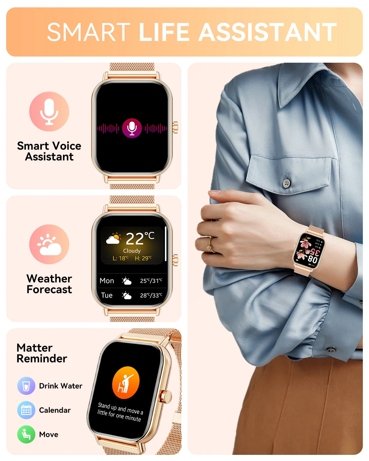 Karchilor 2025 Smartwatch, 1.85 High-Definition Large Screen