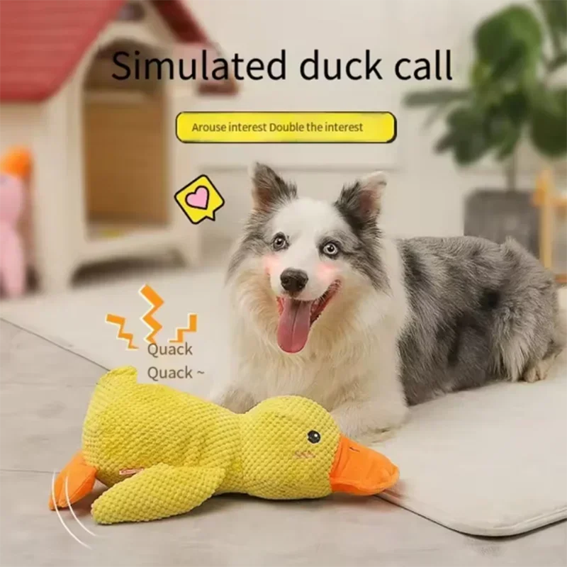 4-in-1 Stomping Duck Dog Toy - Interactive Squeaky Plush with Teeth Cleaning - Deribla Store