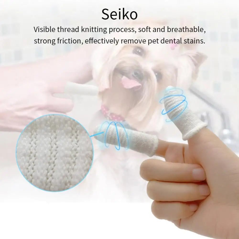 Two-Finger Pet Toothbrush - Soft Silicone Dental Care Gloves for Dogs & Cats Oral Cleaning - Deribla Store