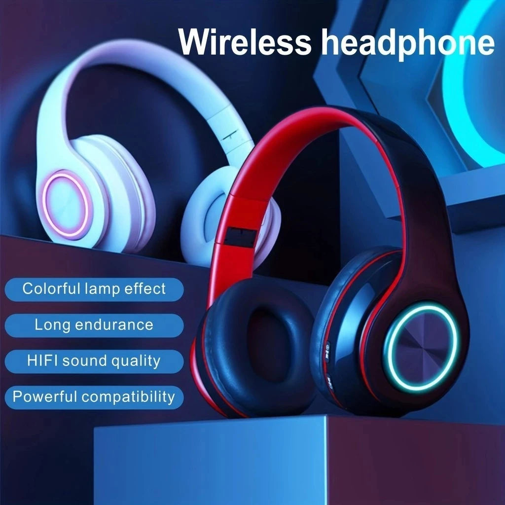 Wireless Bluetooth 5.0 Headphone With Microphone On-Ear Headset