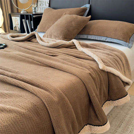 Velvet Blanket - Soft Warm Fleece Throw for Bed & Sofa