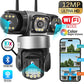 6K Camera V380 Pro WiFi - Triple Lens 12MP Outdoor Waterproof