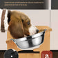 Elevated Dog Cat Bowls - Adjustable Raised Stand with Double Stainless Steel Bowls - Deribla Store