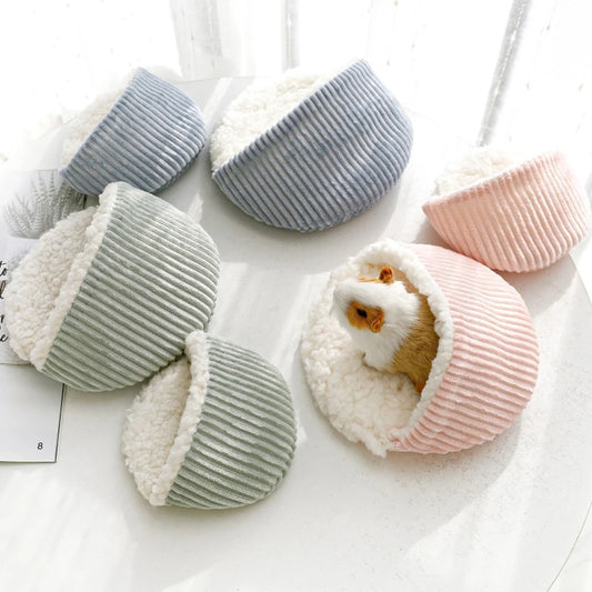 Cozy Fleece Bed Mat for Small Pets - Round Nest for Hamster, Hedgehog & Rabbit - Deribla Store
