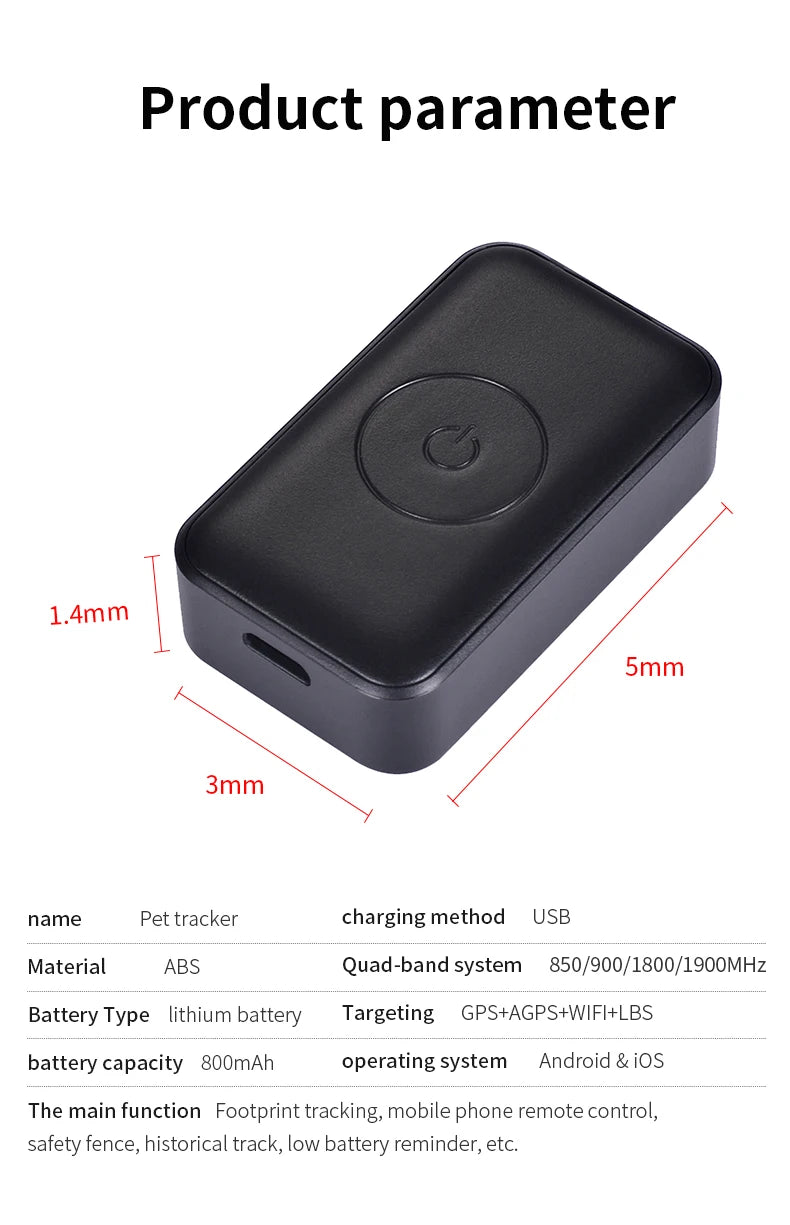 P03 Pet GPS Tracker