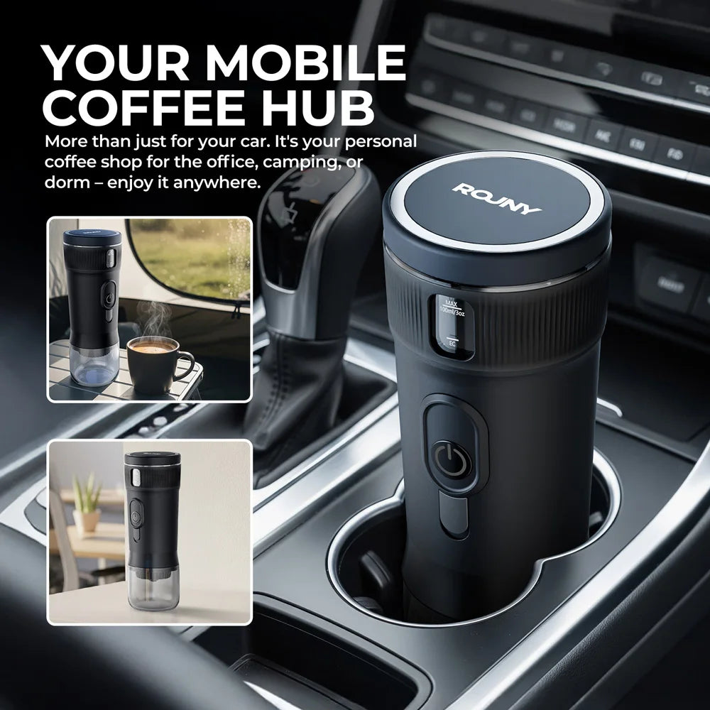 Portable Coffee Maker DC12V - Car Camping Travel Espresso - Deribla Store