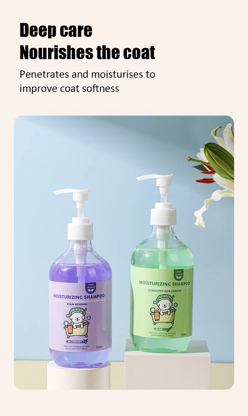 500ML Cat Dog Shower Gel - 2-in-1 Deodorizing Shampoo for Smooth & Tangle-Free Fur - Deribla Store