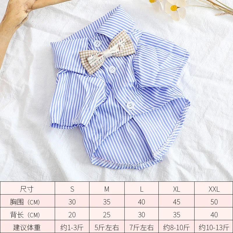 Summer Cat Shirt - Breathable Striped Vest for Cats & Small Dogs - Deribla Store