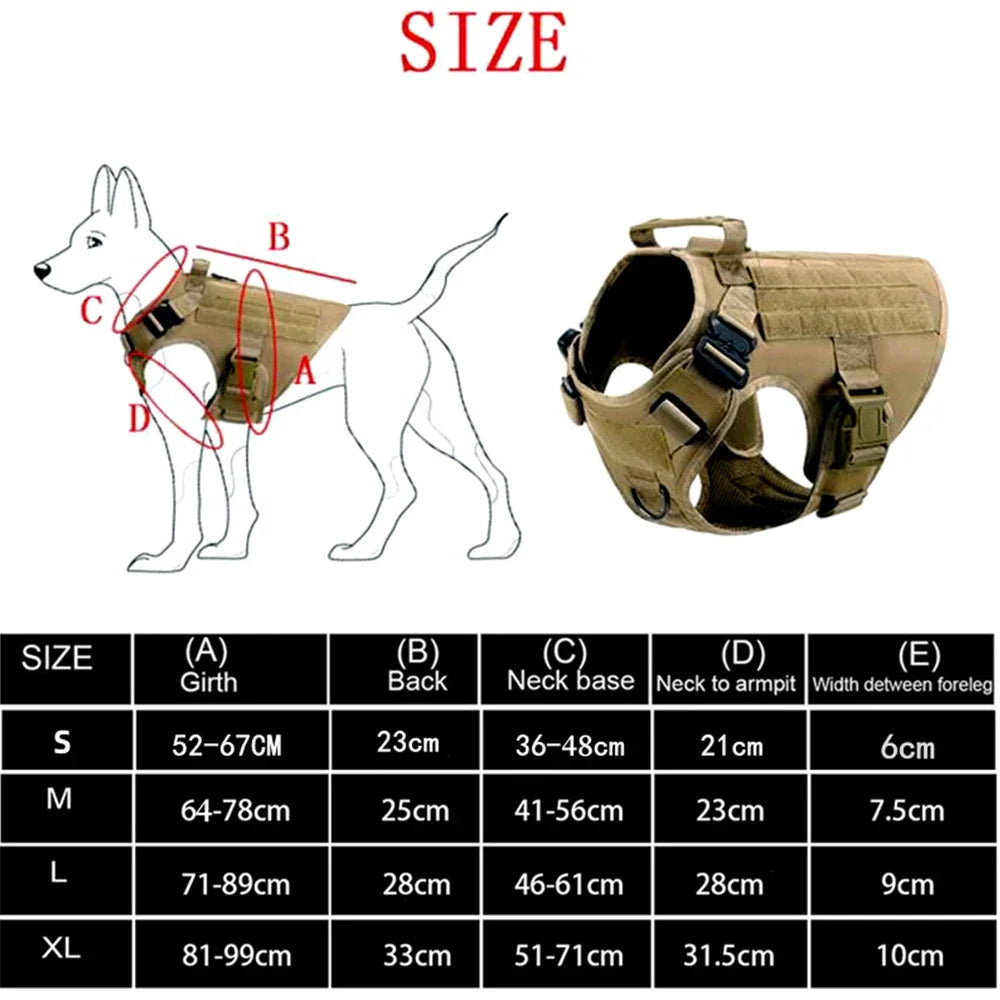Tactical Military Dog Harness 