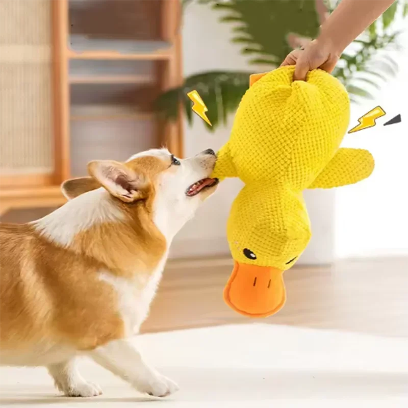 4-in-1 Stomping Duck Dog Toy - Interactive Squeaky Plush with Teeth Cleaning - Deribla Store