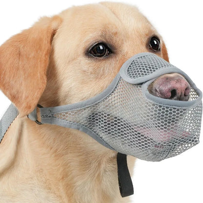 Breathable Mesh Dog Muzzle - Adjustable Anti-Bite Mouth Cover for Small to Large Dogs - Deribla Store