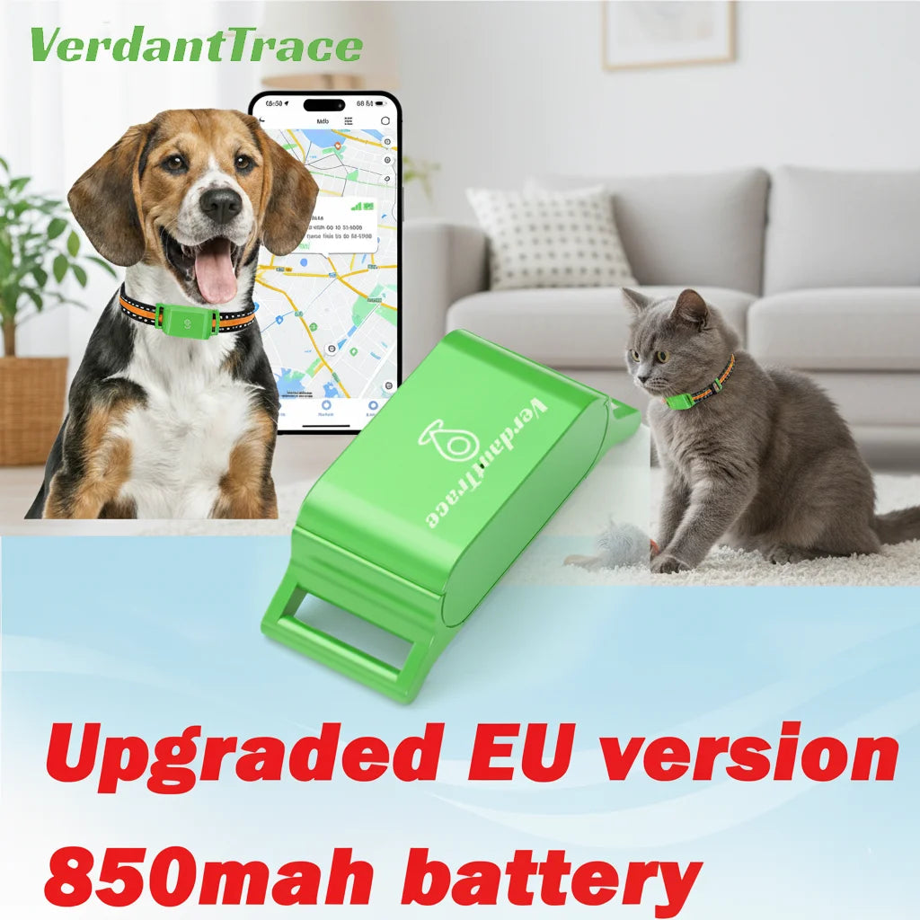 4G GPS Pet Tracker Collar - 850mAh Battery, Real-Time Tracking, Electronic Fence, Waterproof - Deribla Store