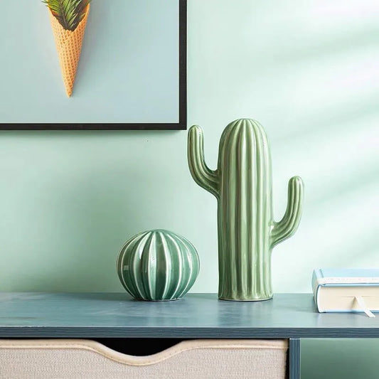 Nordic Ceramic Handicrafts Simulation Cactus Ornaments Art Decorative