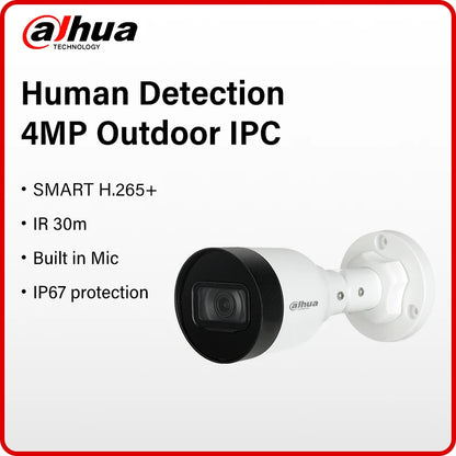 Network IP Camera Dahua 4MP 2K - PoE Human Detection IR 30m