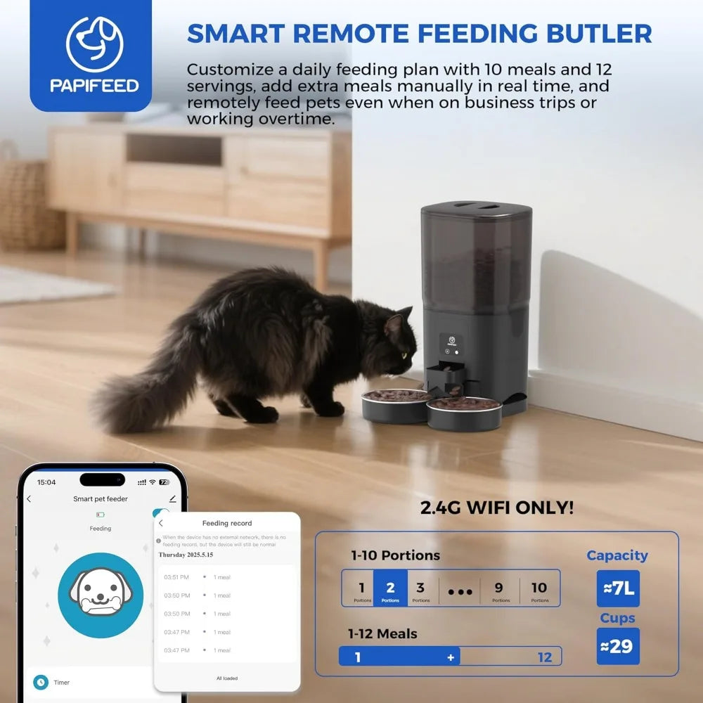 7L WiFi Cat Feeder Alexa Smart Dispenser