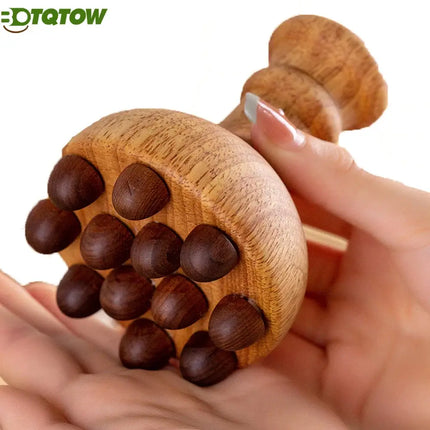 Wooden Mushroom Massager - Lymphatic Drainage & Body Therapy Tool
