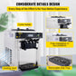 Commercial Soft Serve Ice Cream Machine - 3-Flavor 2200W with LED Display & Auto Clean (20-28L/H) - Deribla Store