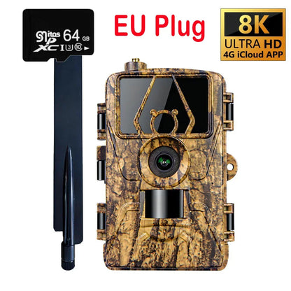 Trail Camera 60MP 8K 4G LTE - Night Vision Hunting Camera