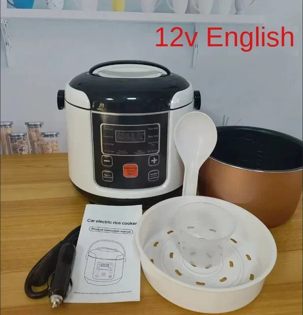 Portable Electric Rice Cooker 12V 24V 2L - Car Truck Steamer - Deribla Store