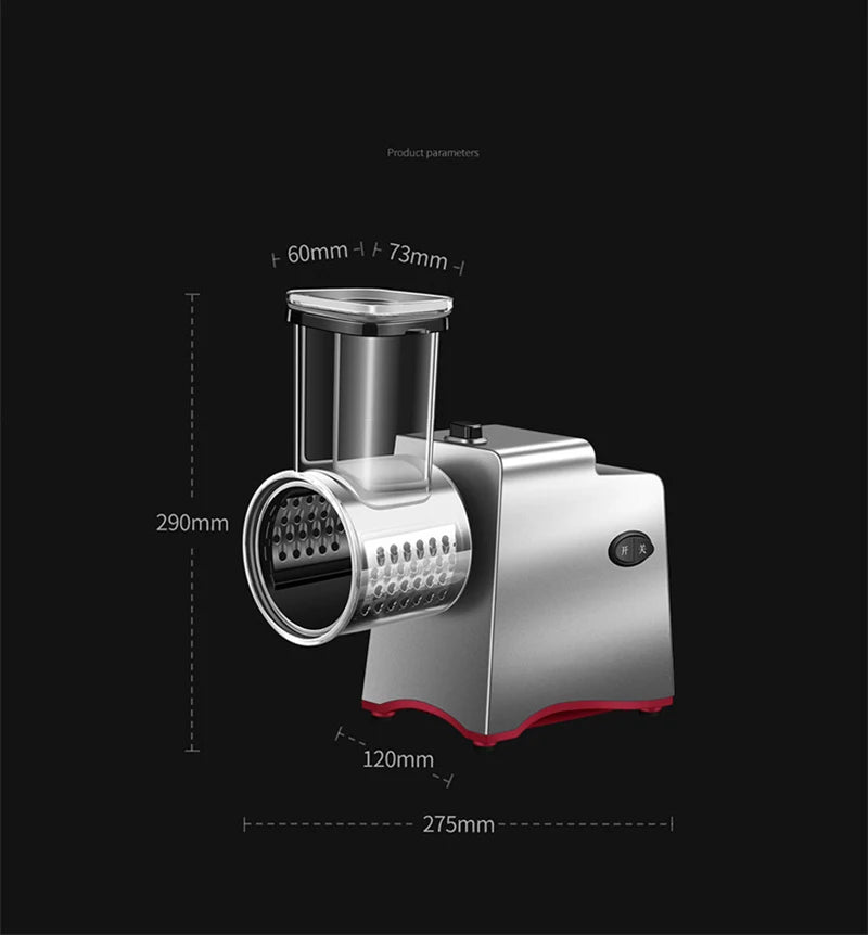 Electric Vegetable Cutter - 200W Multifunctional Slicer, Shredder & Grater with 3 or 5 Blades - Deribla Store