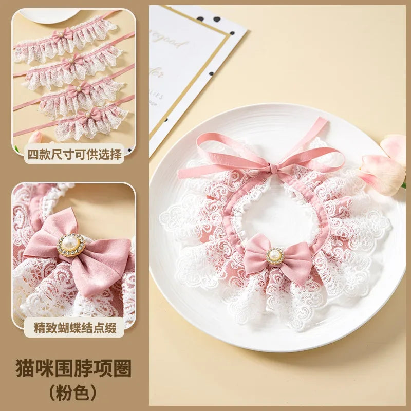 Pearl Lace Bowtie Collar