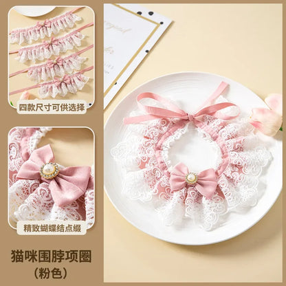Pearl Lace Bowtie Collar